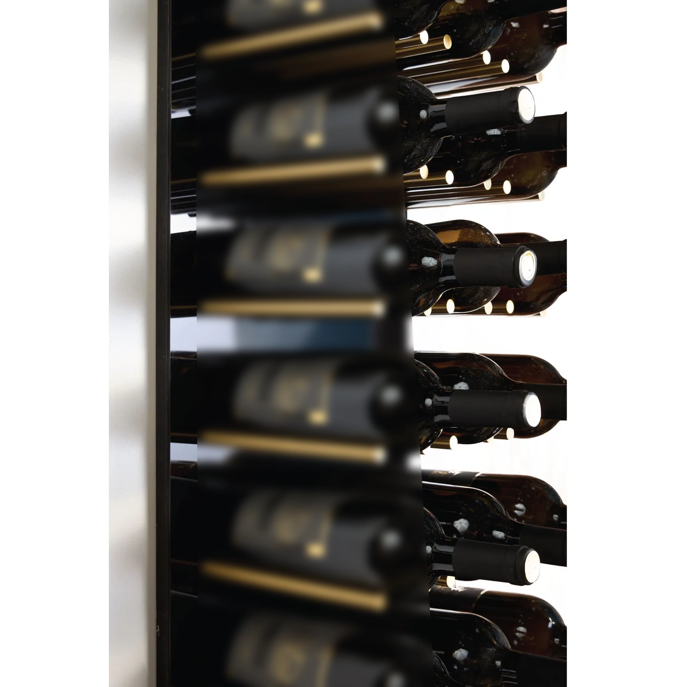 Close-up-of-Gold-Cork-Forward-VINdustry-Wine-Pegs-on-Black-Panel