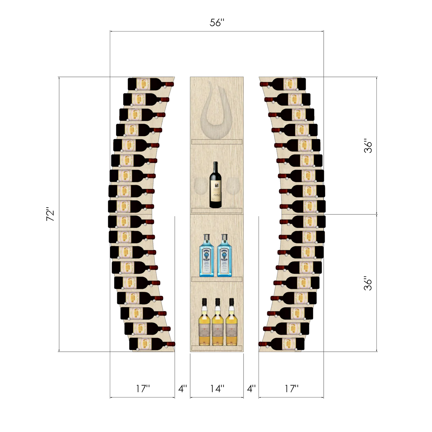 THEWINEBARCURVED-WhiteOak1DwithDimensions