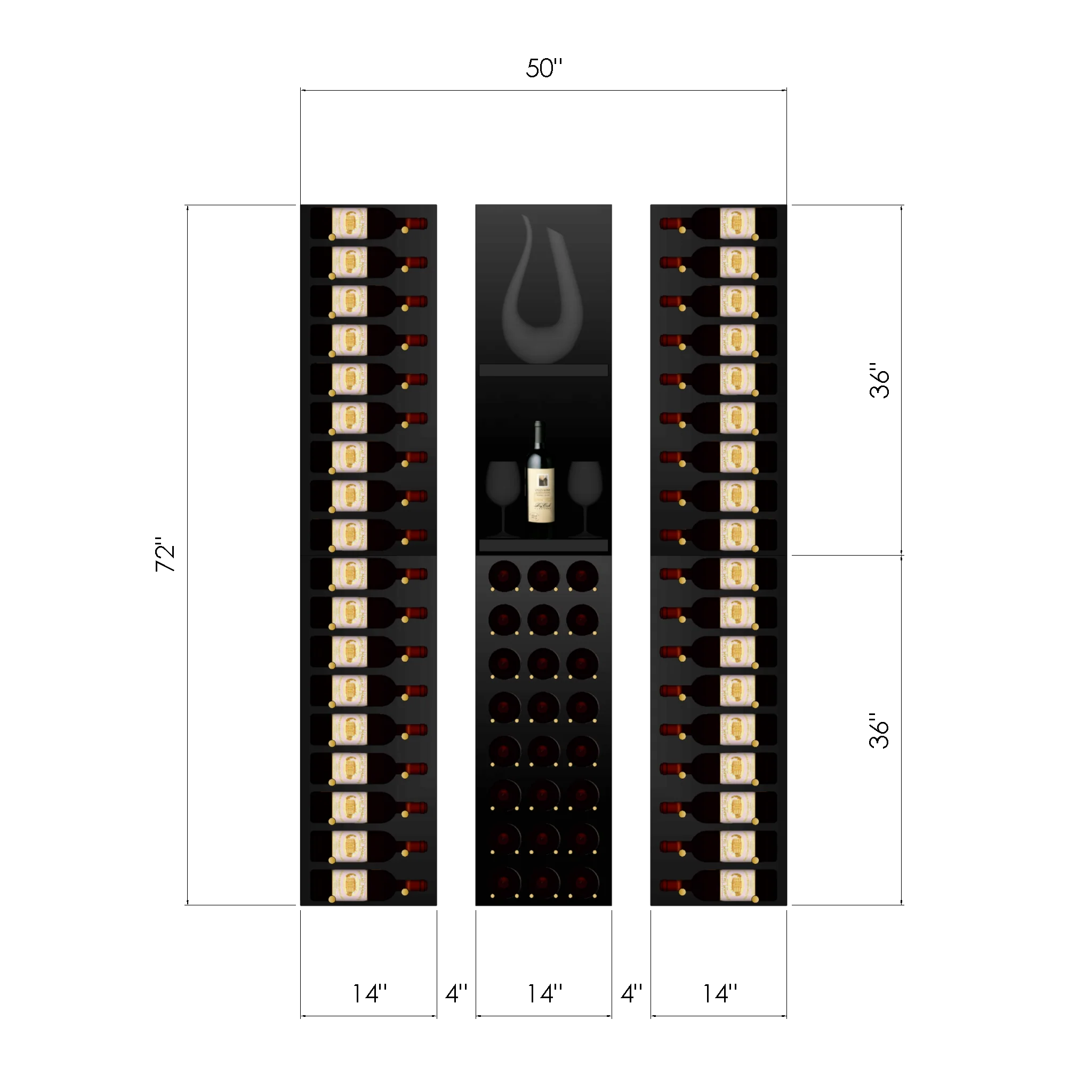 TheShowWineWallBlack1D-Dimensioned