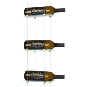 6 Bottle Elevated Cable Wine Racking Display Kit