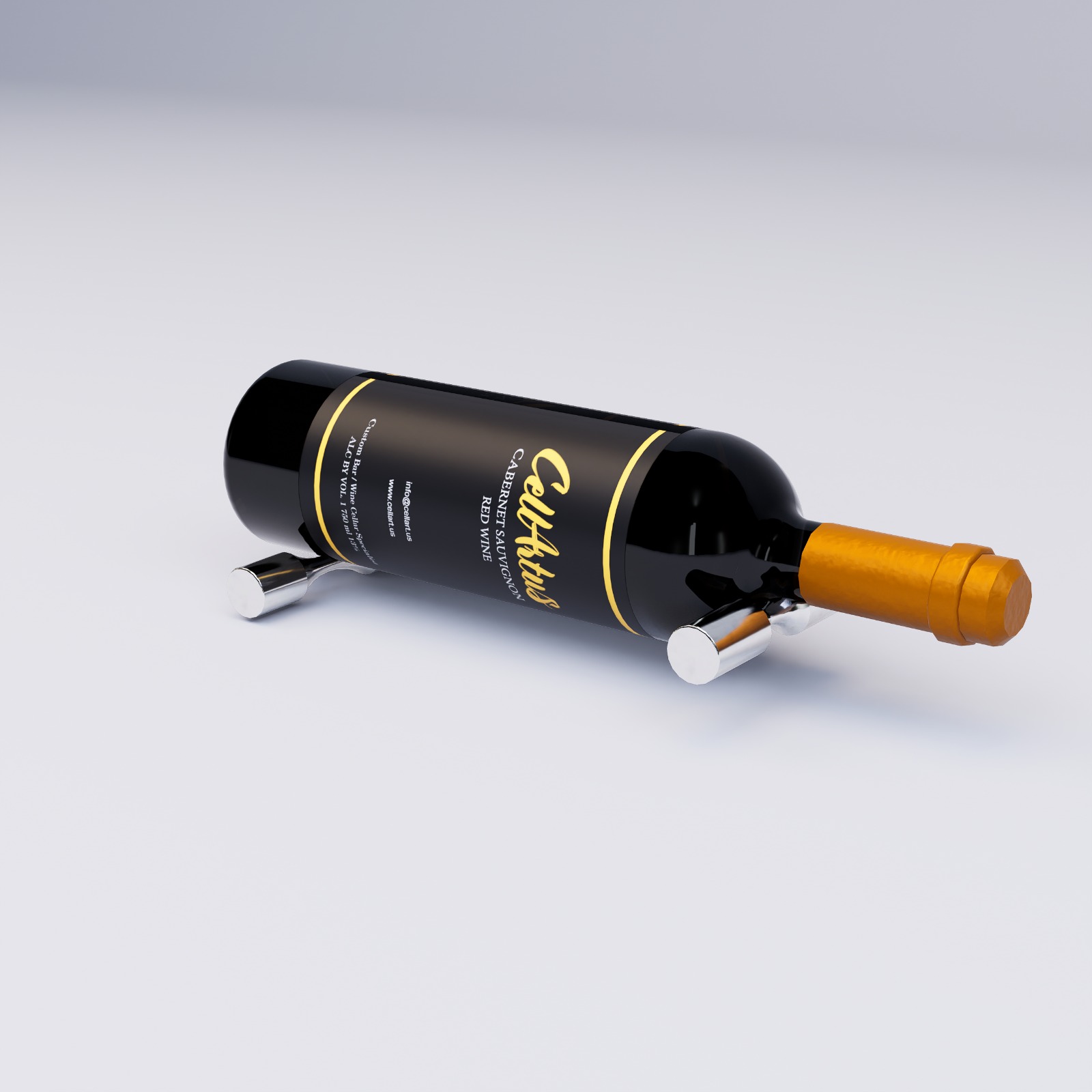 Kala Label View Single Bottle Deep Wine Pegs (Pair) (Blue Collection)