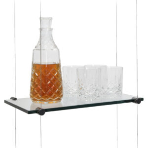 Elevated Glass shelve Unit