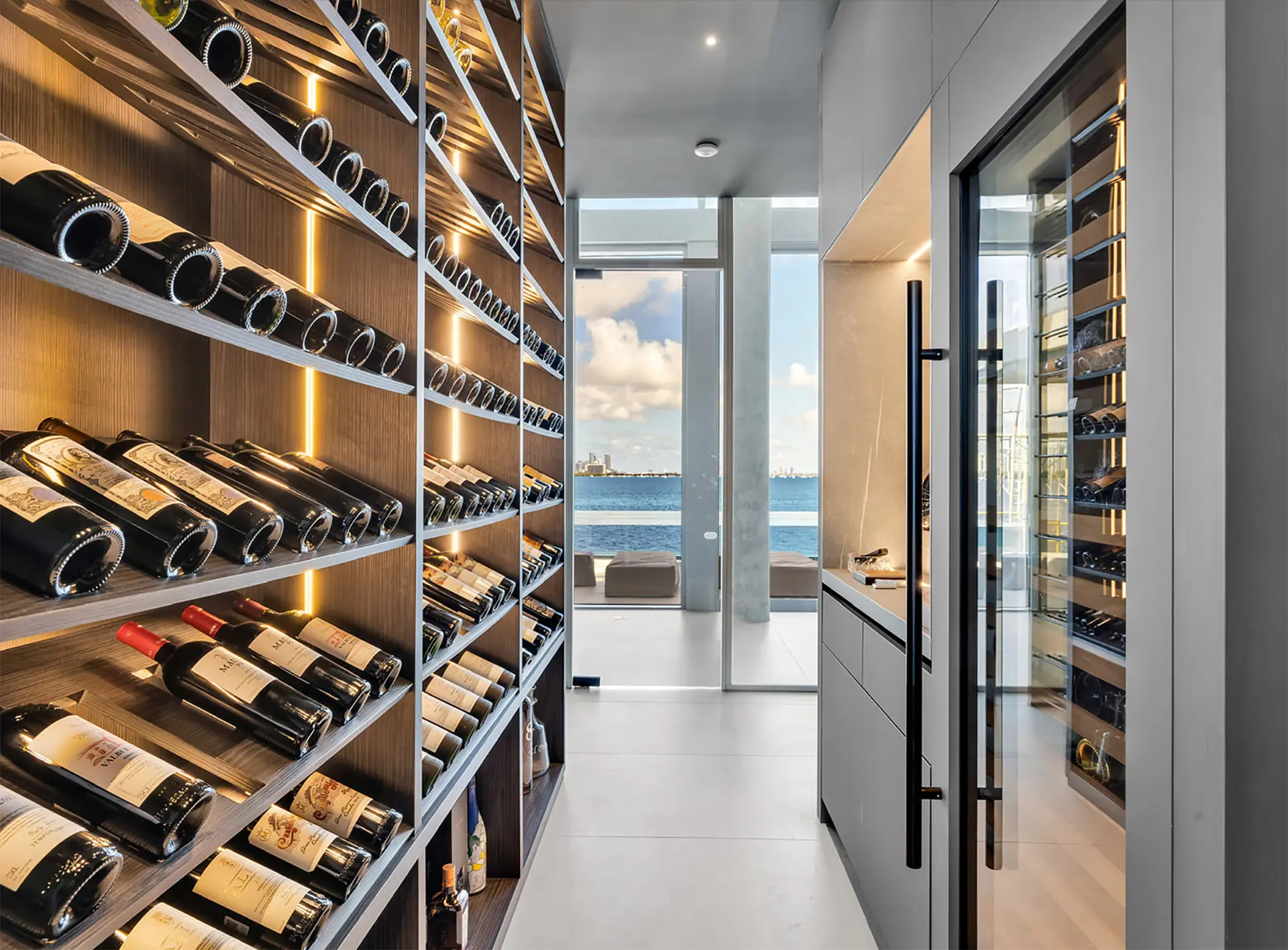 Residential custom wine cellar designed by CellArtus